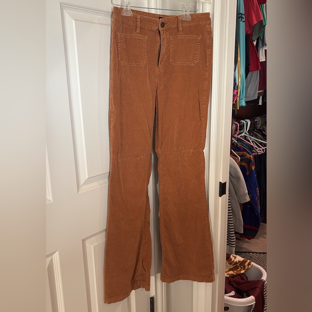 Brown Corduroy Flare Pants